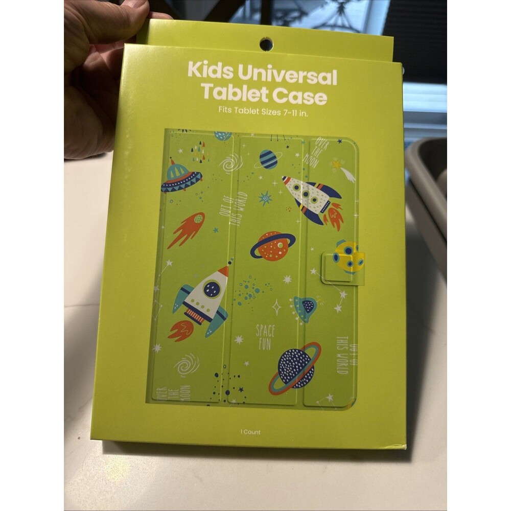 NEW GEMS Kids Space Rockets Universal Tablet Case Green Fits Tablets 7- 11"